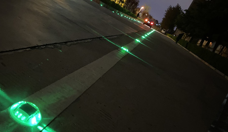 solar road stud marker sa tunnel